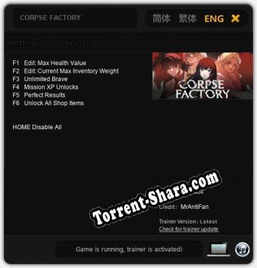 CORPSE FACTORY: Читы, Трейнер +6 [MrAntiFan]