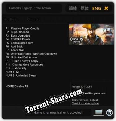 Corsairs Legacy Pirate Action RPG  Sea Battles: Читы, Трейнер +14 [CheatHappens.com]