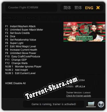 Counter Fight ICHIRAN: Трейнер +15 [v1.4]