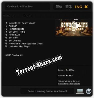 Cowboy Life Simulator: Читы, Трейнер +9 [FLiNG]