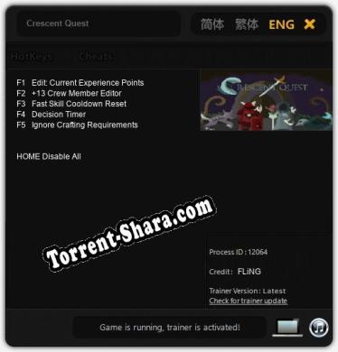 Crescent Quest: Читы, Трейнер +5 [FLiNG]