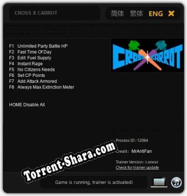 CROSS X CARROT: Читы, Трейнер +8 [MrAntiFan]