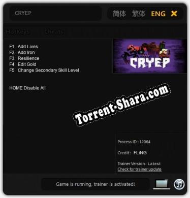CRYEP: Читы, Трейнер +5 [FLiNG]