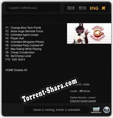 Трейнер для Cryptid Coffeehouse [v1.0.7]