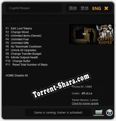 Cryptid Keeper: ТРЕЙНЕР И ЧИТЫ (V1.0.3)