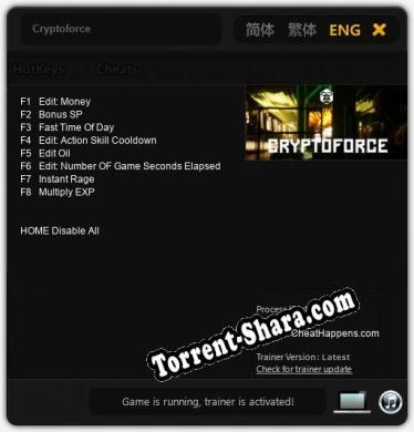 Cryptoforce: Читы, Трейнер +8 [CheatHappens.com]