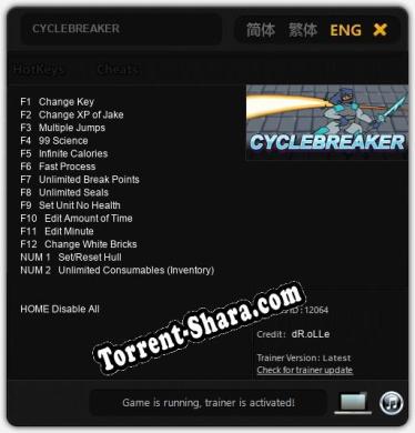 CYCLEBREAKER: Трейнер +14 [v1.9]