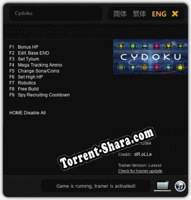 Трейнер для Cydoku [v1.0.6]