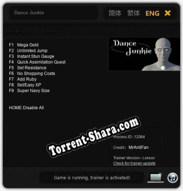 Dance Junkie: Читы, Трейнер +9 [MrAntiFan]