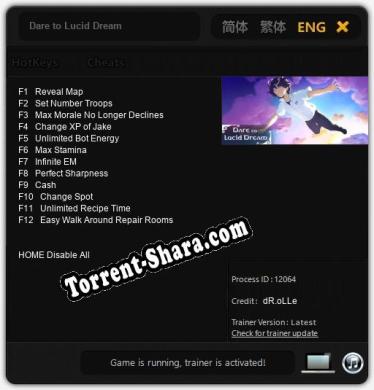 Dare to Lucid Dream: Читы, Трейнер +12 [dR.oLLe]
