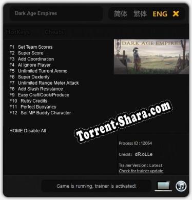 Dark Age Empires: Читы, Трейнер +12 [dR.oLLe]