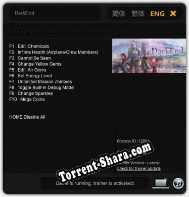 Трейнер для DarkEnd [v1.0.7]