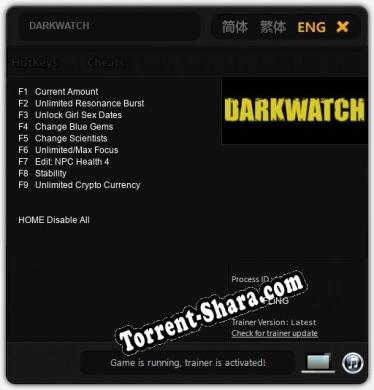 DARKWATCH: Трейнер +9 [v1.9]