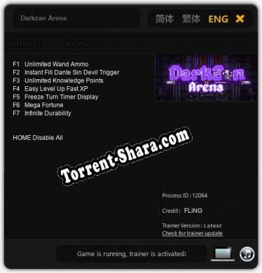 Darkzan Arena: Трейнер +7 [v1.5]
