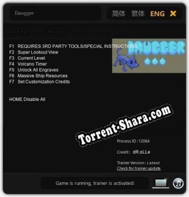 Трейнер для Daugger [v1.0.1]
