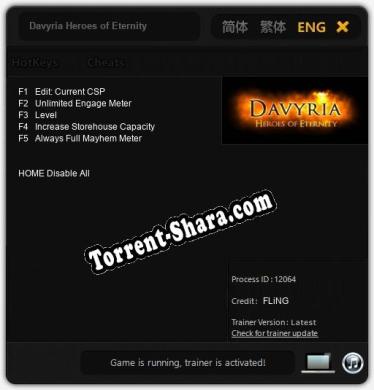 Davyria Heroes of Eternity: Читы, Трейнер +5 [FLiNG]