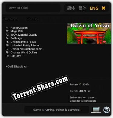 Dawn of Yokai: Трейнер +9 [v1.9]