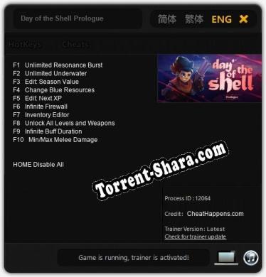 Day of the Shell Prologue: Трейнер +10 [v1.9]