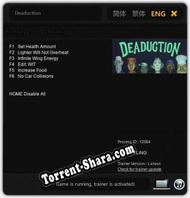 Deaduction: Трейнер +6 [v1.8]