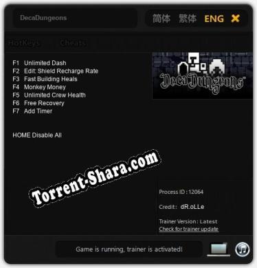 DecaDungeons: Трейнер +7 [v1.1]