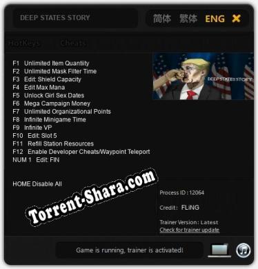 DEEP STATES STORY: Читы, Трейнер +13 [FLiNG]