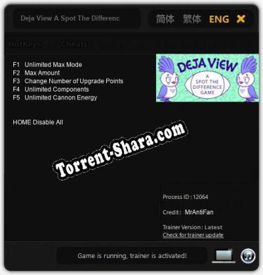 Deja View A Spot The Difference Game: Читы, Трейнер +5 [MrAntiFan]