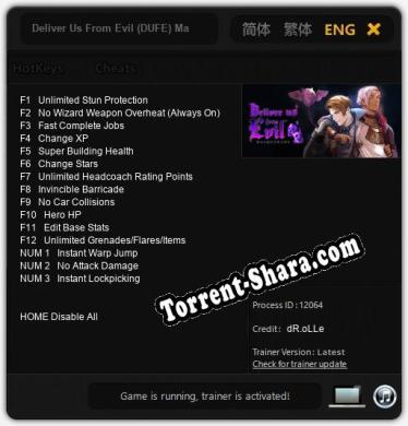 Deliver Us From Evil (DUFE) Masquerade: Читы, Трейнер +15 [dR.oLLe]