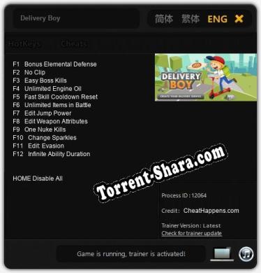 Трейнер для Delivery Boy [v1.0.8]