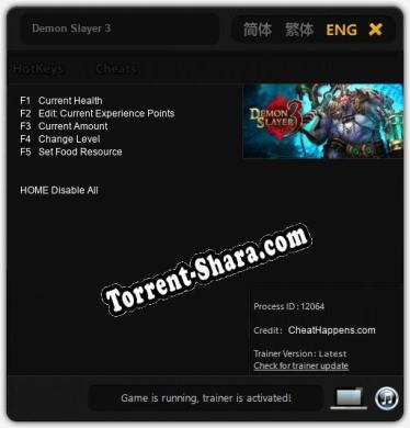 Demon Slayer 3: Трейнер +5 [v1.6]