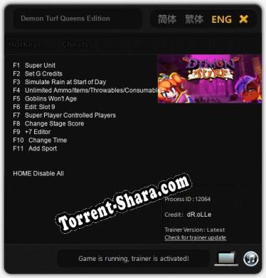 Трейнер для Demon Turf Queens Edition [v1.0.2]