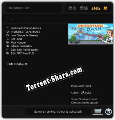 Departure Dash: Читы, Трейнер +8 [dR.oLLe]