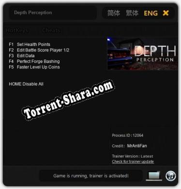 Depth Perception: Трейнер +5 [v1.1]