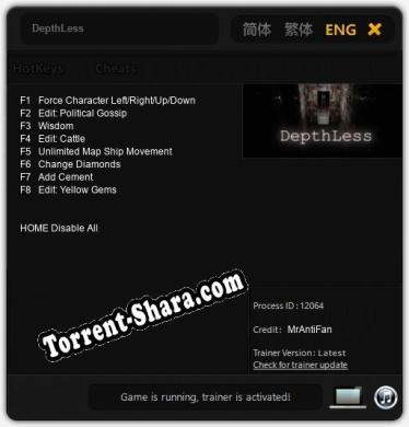 DepthLess: Трейнер +8 [v1.7]