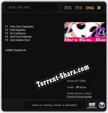 Трейнер для DERE EVIL EXE [v1.0.4]
