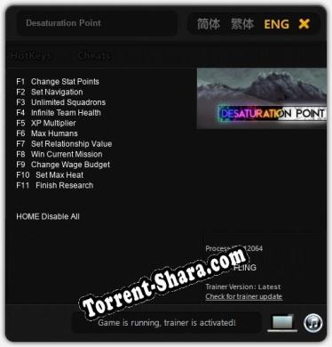 Desaturation Point: ТРЕЙНЕР И ЧИТЫ (V1.0.87)