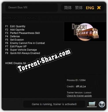 Desert Bus VR: Читы, Трейнер +9 [dR.oLLe]