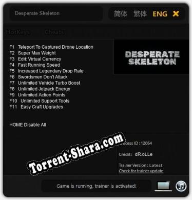 Desperate Skeleton: Читы, Трейнер +11 [dR.oLLe]