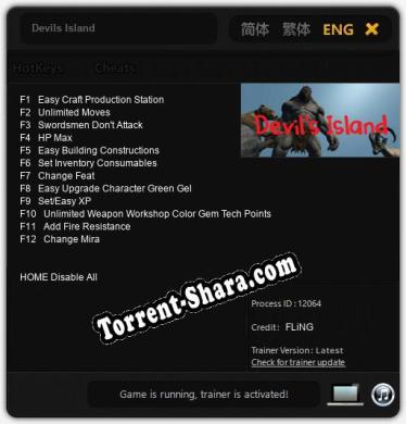 Трейнер для Devils Island [v1.0.3]