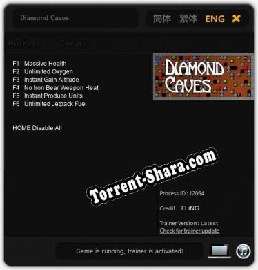 Diamond Caves: ТРЕЙНЕР И ЧИТЫ (V1.0.67)