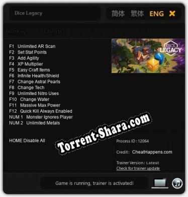 Трейнер для Dice Legacy [v1.0.3]