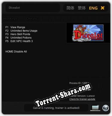 Dicealot: ТРЕЙНЕР И ЧИТЫ (V1.0.28)