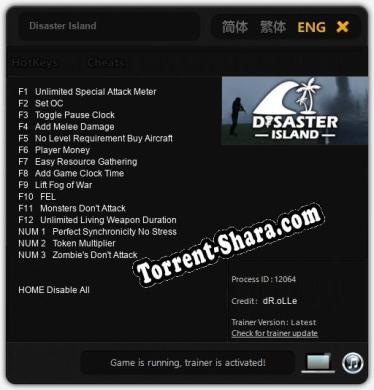 Disaster Island: Читы, Трейнер +15 [dR.oLLe]