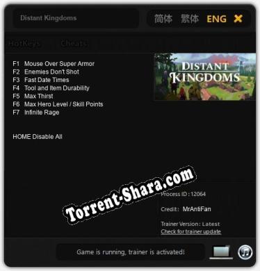 Distant Kingdoms: Трейнер +7 [v1.4]