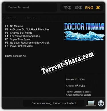 Doctor Tsunami: Читы, Трейнер +7 [dR.oLLe]