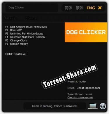 Трейнер для Dog Clicker [v1.0.2]