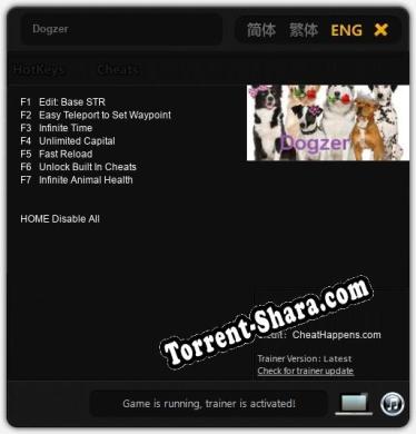 Трейнер для Dogzer [v1.0.1]