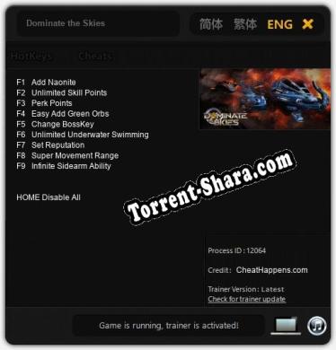 Dominate the Skies: Читы, Трейнер +9 [CheatHappens.com]
