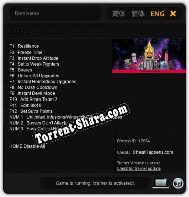 Domiverse: Трейнер +15 [v1.8]