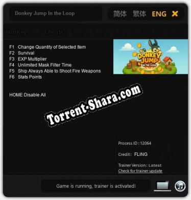 Трейнер для Donkey Jump In the Loop [v1.0.6]