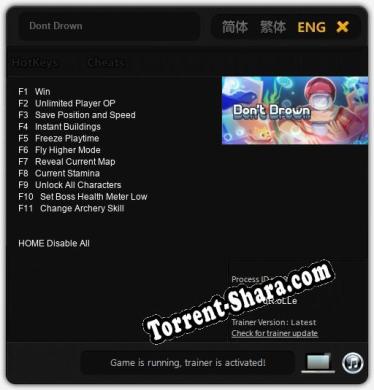 Трейнер для Dont Drown [v1.0.5]